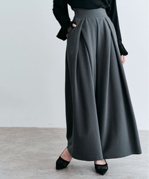「mochiz」全方向 ストレッチ タック ワイドパンツ