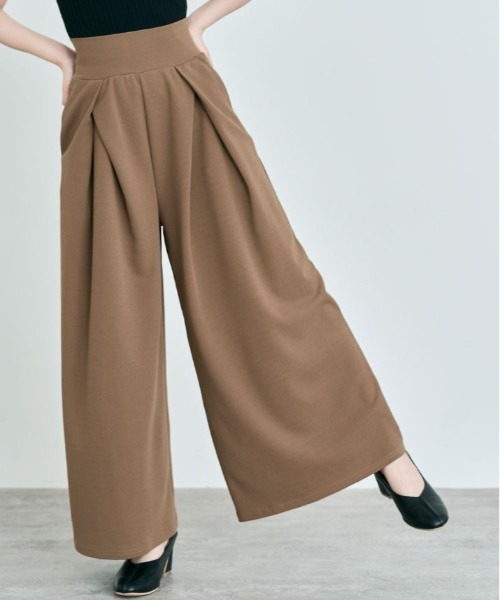 kirakiraShop(キラキラショップ)の「「mochiz」全方向 ストレッチ タック ワイドパンツ(その他パンツ・レディース・ネイビー/ベージュ/ブラック/ライトベージュ/チャコール・L/M)」の9枚目の写真