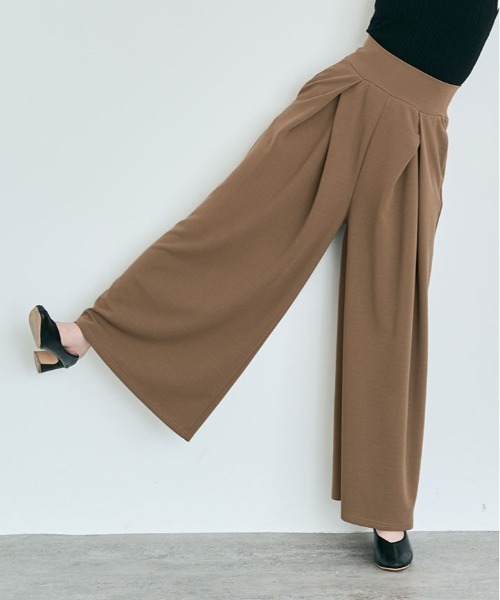 kirakiraShop(キラキラショップ)の「「mochiz」全方向 ストレッチ タック ワイドパンツ(その他パンツ・レディース・ネイビー/ベージュ/ブラック/ライトベージュ/チャコール・L/M)」の16枚目の写真