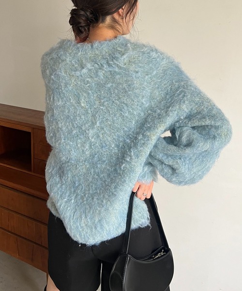 CAPRICIEUX LE'MAGE(カプリシューレマージュ)の「シャギープルオーバー(ニット/セーター・レディース・ライトベージュ/チャコールグレー/グリーン/ブルー・FREE)」の19枚目の写真