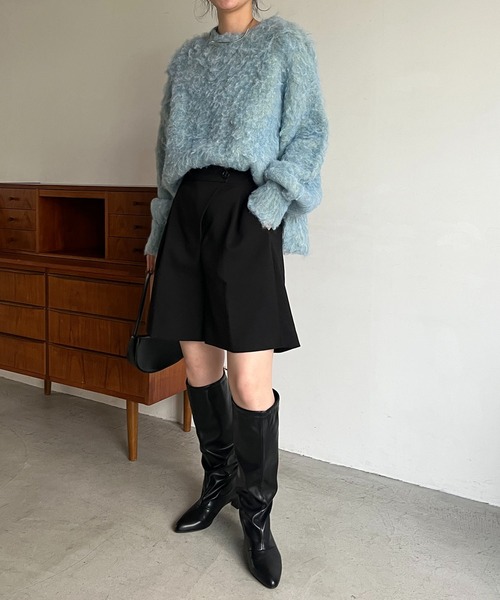 CAPRICIEUX LE'MAGE(カプリシューレマージュ)の「シャギープルオーバー(ニット/セーター・レディース・ライトベージュ/チャコールグレー/グリーン/ブルー・FREE)」の18枚目の写真