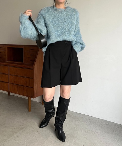 CAPRICIEUX LE'MAGE(カプリシューレマージュ)の「シャギープルオーバー(ニット/セーター・レディース・ライトベージュ/チャコールグレー/グリーン/ブルー・FREE)」の20枚目の写真