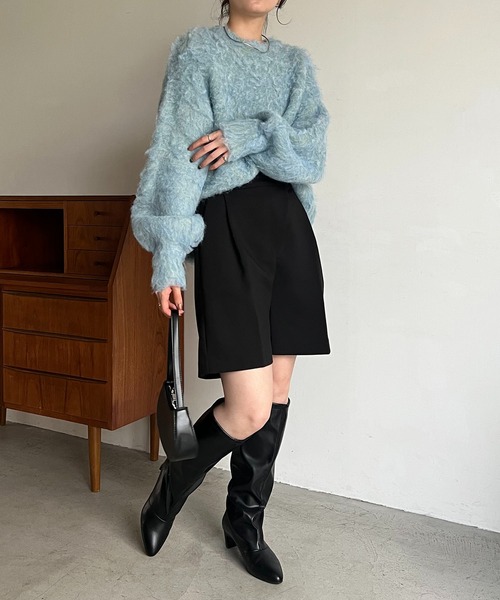 CAPRICIEUX LE'MAGE(カプリシューレマージュ)の「シャギープルオーバー(ニット/セーター・レディース・ライトベージュ/チャコールグレー/グリーン/ブルー・FREE)」の16枚目の写真