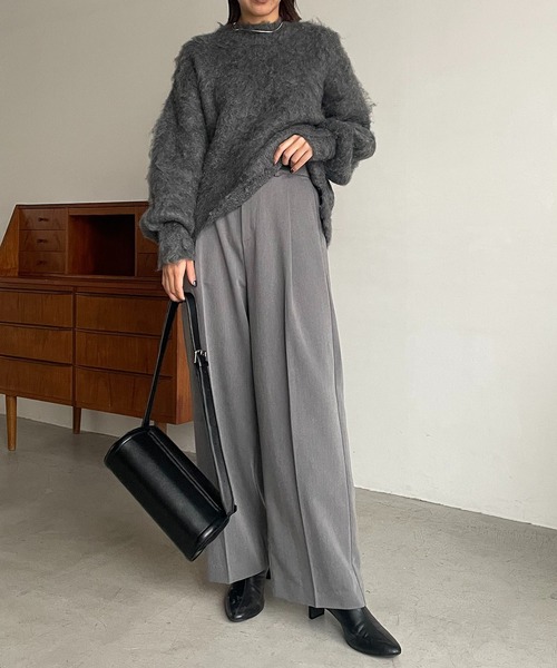 CAPRICIEUX LE'MAGE(カプリシューレマージュ)の「シャギープルオーバー(ニット/セーター・レディース・ライトベージュ/チャコールグレー/グリーン/ブルー・FREE)」の22枚目の写真