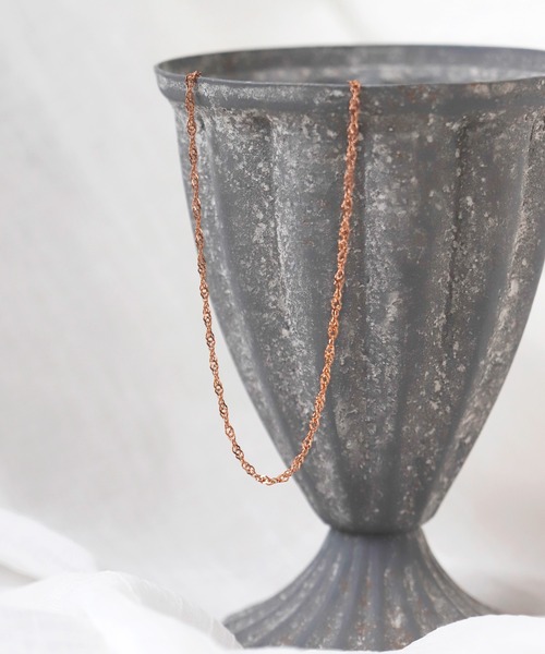 ANEMONE（アネモネ）の「【ステンレス】ツイストチェーンネックレス（ネックレス・レディース・ピンクゴールド/ゴールド・FREE）」の2枚目の写真