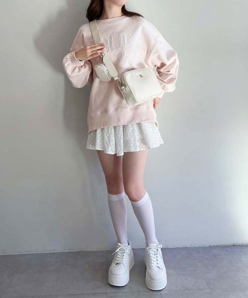 one after another NICE CLAUP(ワンアフターアナザーナイスクラップ)の「NCエンブレム付きボディーバッグ(ボディバッグ/ウエストポーチ・レディース・アイボリー/ブラック/シルバー・FREE)」の20枚目の写真