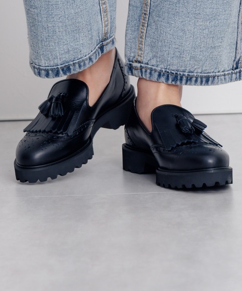 HIMIKO（ヒミコ）の「【Made in Japan】トラックソールキルトタッセルローファー/641108（ローファー・レディース・アイボリー/ブラック/シルバー・22.0cm/25.0cm/24.0cm/23.5cm/22.5cm/23.0cm/25.5cm/24.5cm/26.0cm/21.5cm）」の19枚目の写真