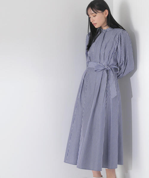 NATURAL BEAUTY BASIC(ナチュラルビューティーベーシック)の「◇ギャザースリーブシャツワンピース(シャツワンピース・レディース・ベージュ系その他/ブルー系その他6/ダークブルー・MEDIUM/SMALL)」の14枚目の写真