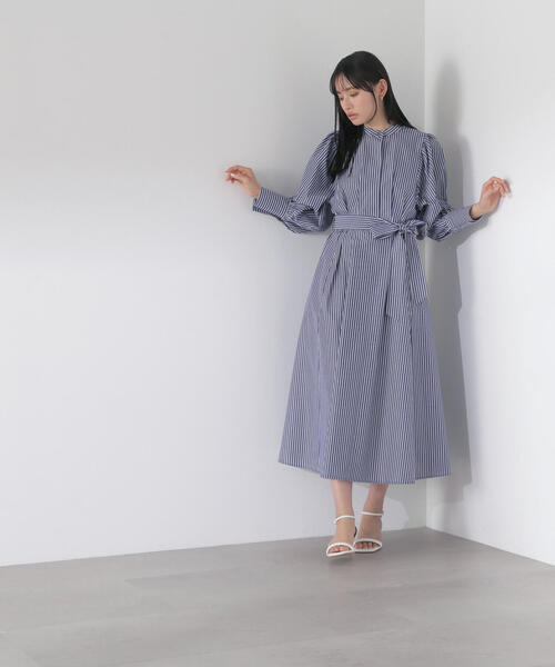 NATURAL BEAUTY BASIC(ナチュラルビューティーベーシック)の「◇ギャザースリーブシャツワンピース(シャツワンピース・レディース・ベージュ系その他/ブルー系その他6/ダークブルー・MEDIUM/SMALL)」の15枚目の写真