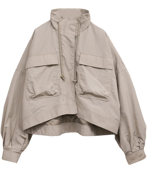 Social GIRL（ソーシャルガール）の「スタンドショートジャケット（マウンテンパーカー・レディース・アイボリー/グレイッシュベージュ/カーキ/ブラック・M/L）」の14枚目の写真