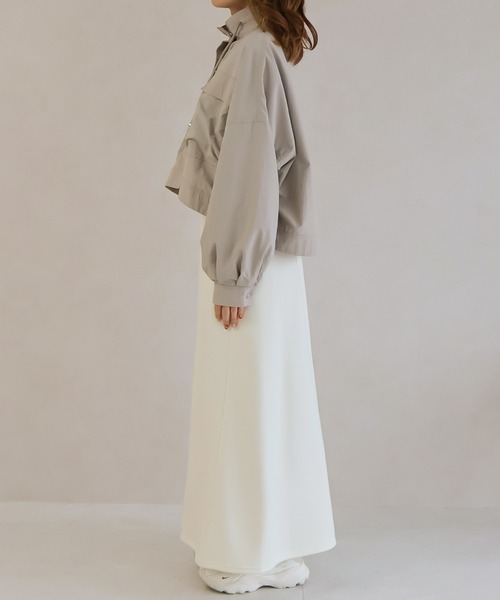 Social GIRL（ソーシャルガール）の「スタンドショートジャケット（マウンテンパーカー・レディース・アイボリー/グレイッシュベージュ/カーキ/ブラック・M/L）」の7枚目の写真