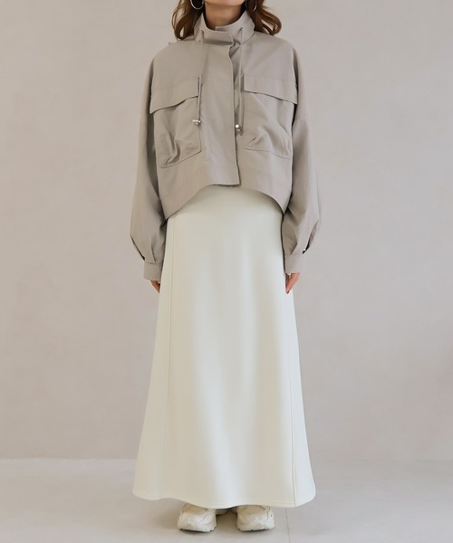 Social GIRL（ソーシャルガール）の「スタンドショートジャケット（マウンテンパーカー・レディース・アイボリー/グレイッシュベージュ/カーキ/ブラック・M/L）」の6枚目の写真