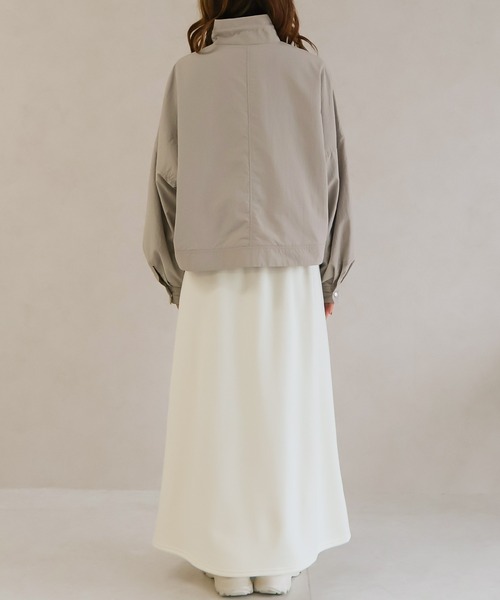 Social GIRL（ソーシャルガール）の「スタンドショートジャケット（マウンテンパーカー・レディース・アイボリー/グレイッシュベージュ/カーキ/ブラック・M/L）」の5枚目の写真