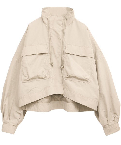 Social GIRL（ソーシャルガール）の「スタンドショートジャケット（マウンテンパーカー・レディース・アイボリー/グレイッシュベージュ/カーキ/ブラック・M/L）」の15枚目の写真