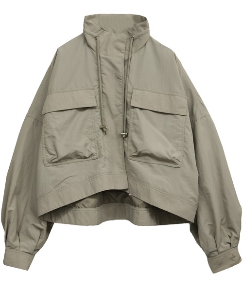 Social GIRL（ソーシャルガール）の「スタンドショートジャケット（マウンテンパーカー・レディース・アイボリー/グレイッシュベージュ/カーキ/ブラック・M/L）」の13枚目の写真