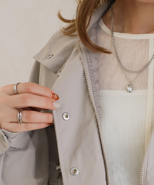 Social GIRL（ソーシャルガール）の「スタンドショートジャケット（マウンテンパーカー・レディース・アイボリー/グレイッシュベージュ/カーキ/ブラック・M/L）」の9枚目の写真