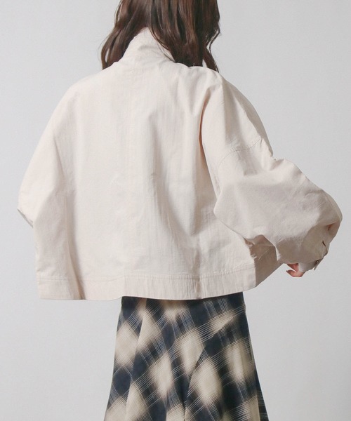 Social GIRL（ソーシャルガール）の「スタンドショートジャケット（マウンテンパーカー・レディース・アイボリー/グレイッシュベージュ/カーキ/ブラック・M/L）」の22枚目の写真