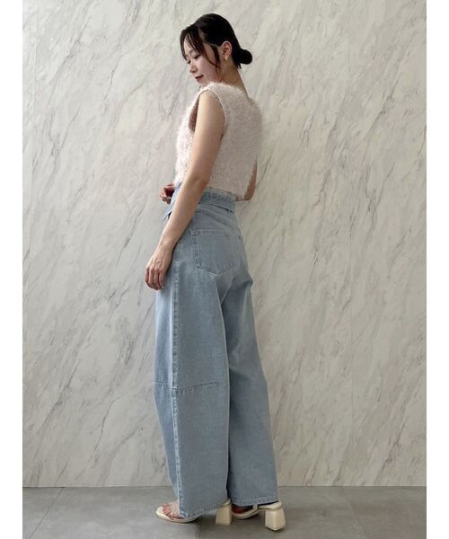 dazzlin（ダズリン）の「ラメシャギー2wayミニトップス（ニット/セーター・レディース・オフホワイト/グレー/ピンク・FREE）」の17枚目の写真