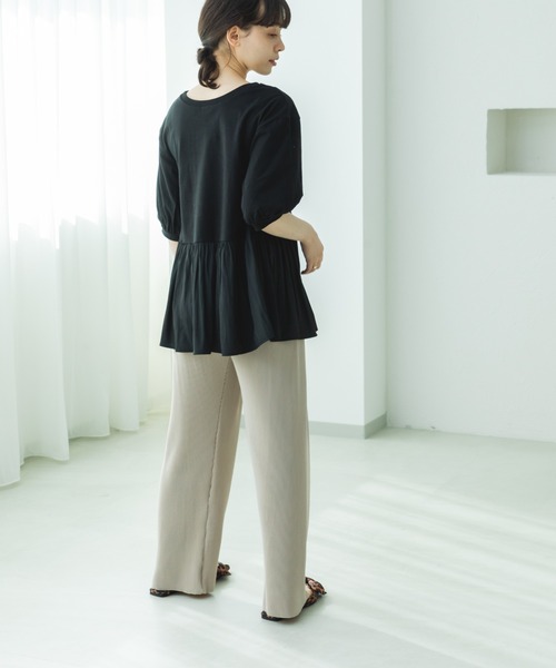 pairmanon(ペアマノン)の「【リンクコーデ】【ママサイズ】セルフカットプリーツパンツ(その他パンツ・レディース・ベージュ/レッド/グリーン/ブラック/カーキ・FREE)」の12枚目の写真