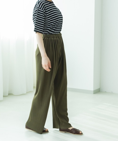 pairmanon(ペアマノン)の「【リンクコーデ】【ママサイズ】セルフカットプリーツパンツ(その他パンツ・レディース・ベージュ/レッド/グリーン/ブラック/カーキ・FREE)」の10枚目の写真