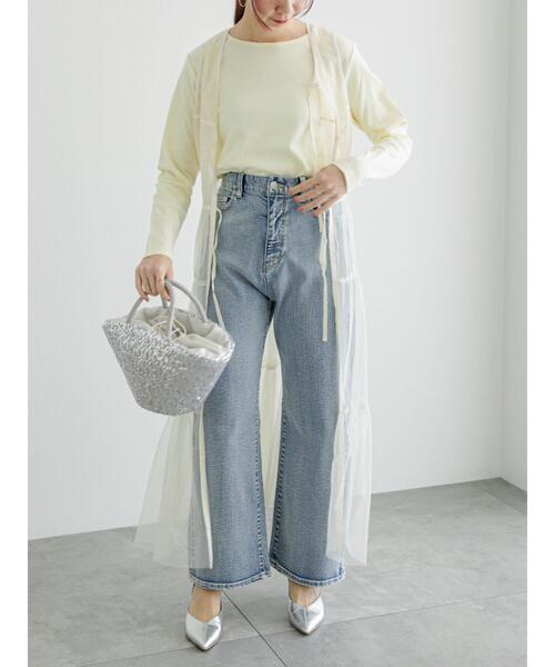 Te chichi(テチチ)の「レイヤードチュールロングワンピース(ワンピース・レディース・ブラック/オフホワイト・F)」の5枚目の写真