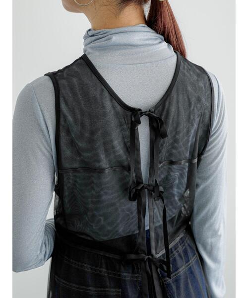 Te chichi(テチチ)の「レイヤードチュールロングワンピース(ワンピース・レディース・ブラック/オフホワイト・F)」の20枚目の写真