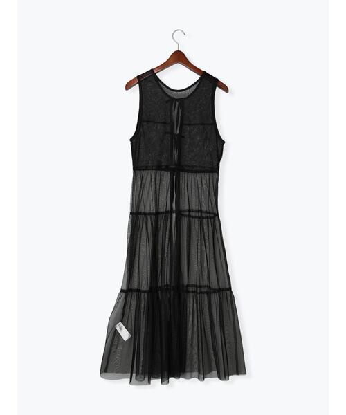 Te chichi(テチチ)の「レイヤードチュールロングワンピース(ワンピース・レディース・ブラック/オフホワイト・F)」の13枚目の写真