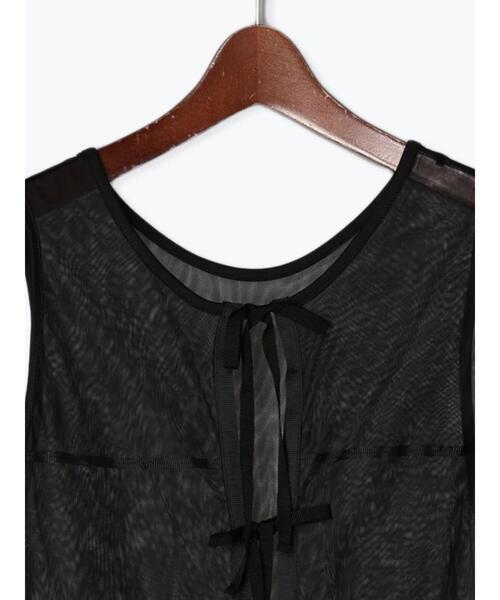 Te chichi(テチチ)の「レイヤードチュールロングワンピース(ワンピース・レディース・ブラック/オフホワイト・F)」の14枚目の写真