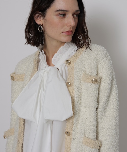 CADUNE（カデュネ）の「ニットツィードカーデ（ニット/セーター）」 - WEAR