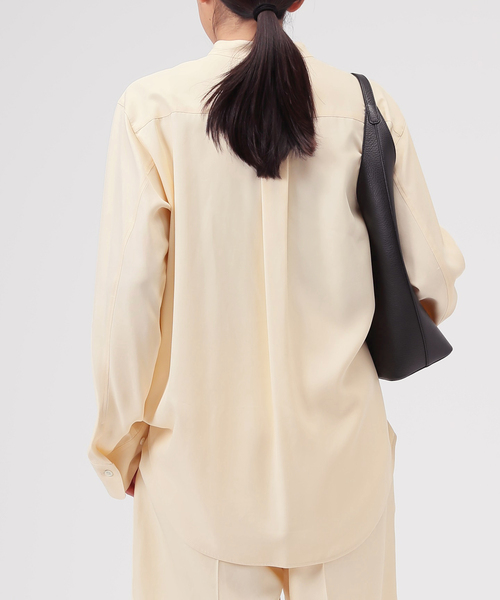 AP STUDIO（エーピーストゥディオ）の「VIS ツイルシャツ（シャツ/ブラウス・レディース・イエロー/ブラック・FREE）」の4枚目の写真