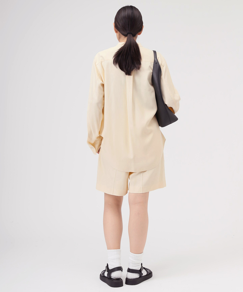 AP STUDIO（エーピーストゥディオ）の「VIS ツイルシャツ（シャツ/ブラウス・レディース・イエロー/ブラック・FREE）」の7枚目の写真