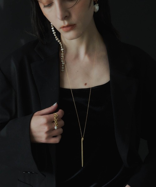 loni（ロニ）の「【金属アレルギー対応】Grass Tree Long Necklace/グラスツリーロングネックレス（ネックレス・レディース・ゴールド/シルバー・FREE）」の8枚目の写真