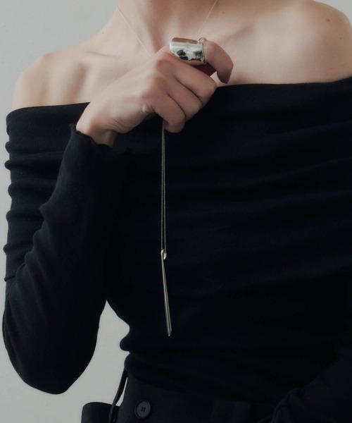 loni（ロニ）の「【金属アレルギー対応】Grass Tree Long Necklace/グラスツリーロングネックレス（ネックレス・レディース・ゴールド/シルバー・FREE）」の4枚目の写真