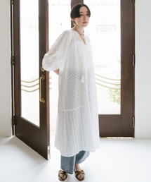 コットンレースカフタンワンピース