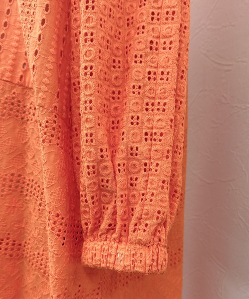 Doux archives(ドゥアルシーヴ)の「コットンレースカフタンワンピース(ワンピース・レディース・オフホワイト/ブラック/オレンジ・FREE)」の14枚目の写真