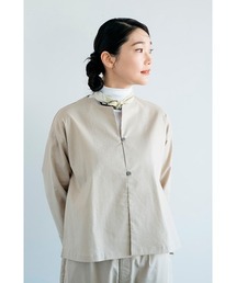 D（ディー）の「ストレッチライトキャンバス シャツジャケット（ノーカラージャケット）」