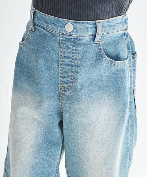 pairmanon(ペアマノン)の「ペインター ワイドデニムパンツ(デニムパンツ・キッズ・インディゴブルー/ライトブルー/ブルー・100/110/120/130/140/150/90)」の22枚目の写真