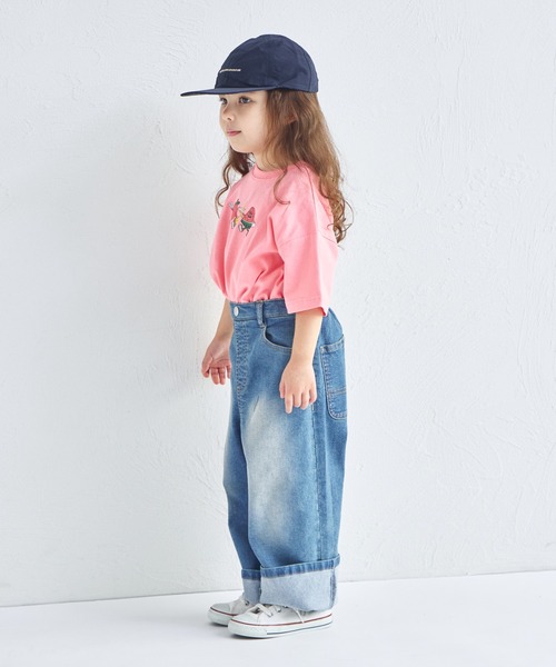 pairmanon(ペアマノン)の「ペインター ワイドデニムパンツ(デニムパンツ・キッズ・インディゴブルー/ライトブルー/ブルー・100/110/120/130/140/150/90)」の16枚目の写真