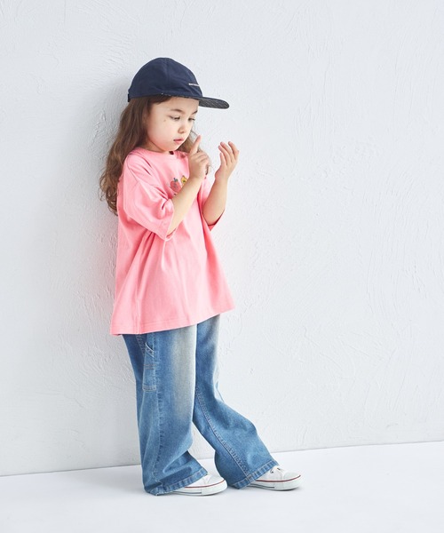 pairmanon(ペアマノン)の「ペインター ワイドデニムパンツ(デニムパンツ・キッズ・インディゴブルー/ライトブルー/ブルー・100/110/120/130/140/150/90)」の18枚目の写真