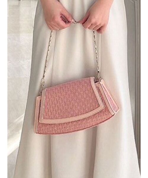 RESEXXY（リゼクシー）の「ツイードコンパクトバッグ（ハンドバッグ・レディース・イエロー/ピンク/アイボリー・FREE）」の3枚目の写真