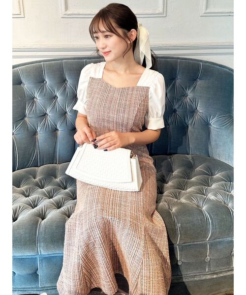 RESEXXY（リゼクシー）の「ツイードコンパクトバッグ（ハンドバッグ・レディース・イエロー/ピンク/アイボリー・FREE）」の17枚目の写真