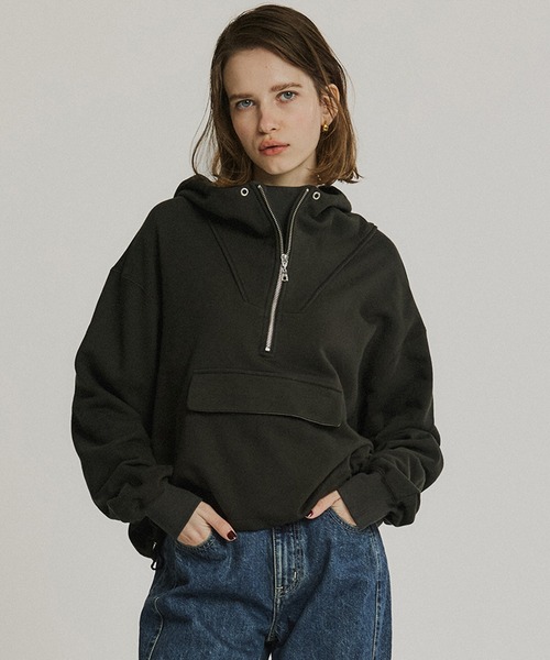 石原さとみ着用 24SS PUBLIC TOKYO アノラックスウェットパーカー アノラックスウェットパーカー 石原さとみ様CMご着用品＊WEB限定