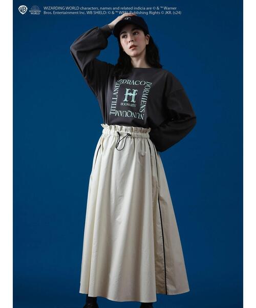 Green　Parks（グリーンパークス）の「ハリーポッター/ロゴロンT（Tシャツ/カットソー・レディース・グレー系その他/サックスブルー/ダークグレー/ベージュ・FREE）」の5枚目の写真