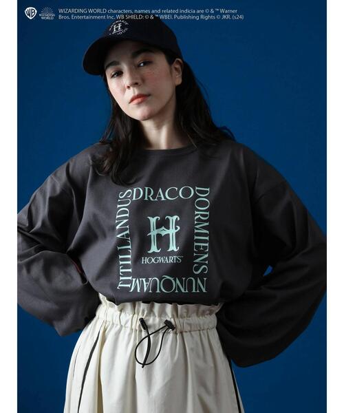 Green　Parks（グリーンパークス）の「ハリーポッター/ロゴロンT（Tシャツ/カットソー・レディース・グレー系その他/サックスブルー/ダークグレー/ベージュ・FREE）」の2枚目の写真