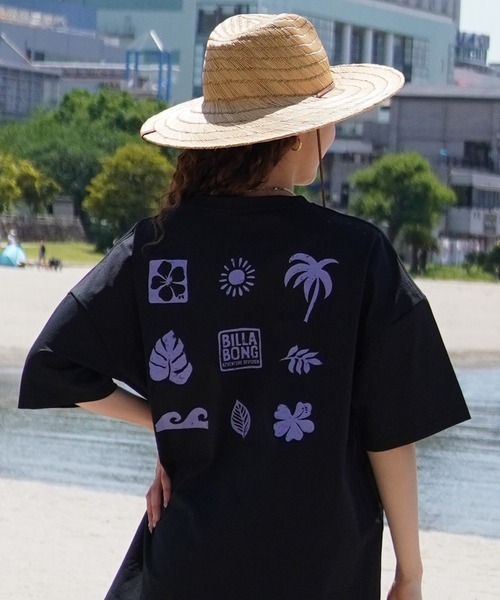 BILLABONG（ビラボン）の「【ムラサキスポーツ限定】BILLABONG/ビラボン 半袖ラッシュガード UVケア 水陸両用 BE01C-215（ラッシュガード・レディース・ブラック/ホワイト/グレー・L/M）」の2枚目の写真