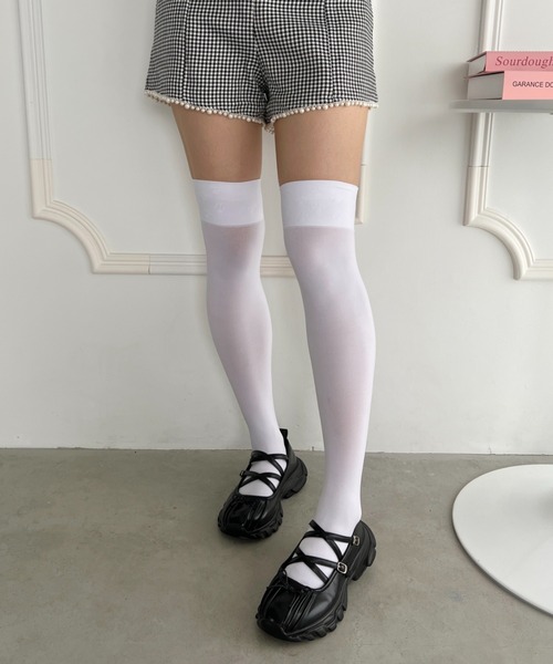 セール】【滑り止め付き】ニーハイソックス（ソックス/靴下）｜Loueme