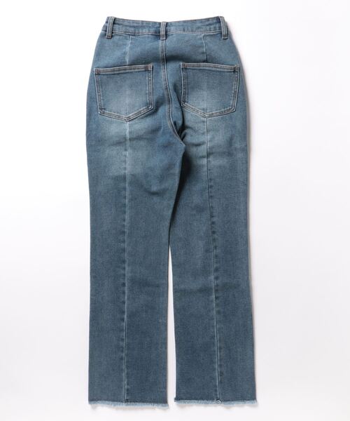 coca（coca）（コカ）の「しゃがめるバックシームストレッチデニム（デニムパンツ・レディース・ブルー・S/M/L）」の10枚目の写真