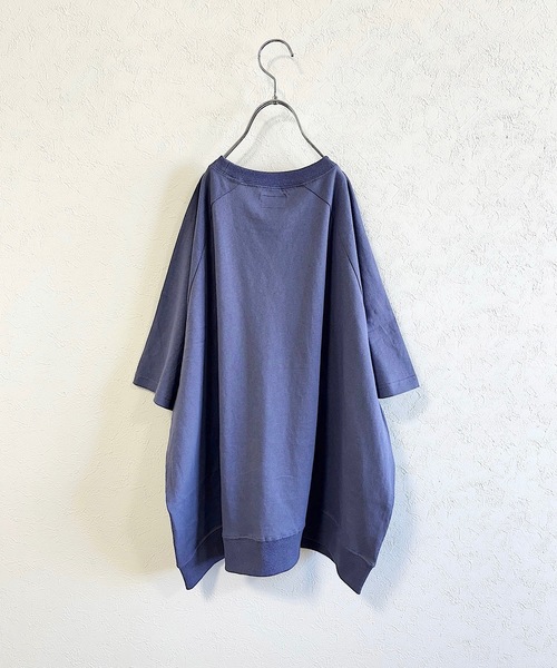 BIG FIELD（ビッグフィールド）の「ラグラン変形ムジTシャツ/おとな（Tシャツ/カットソー・レディース・グレー/テラコッタ/ネイビー/ベージュ・160cm）」の9枚目の写真