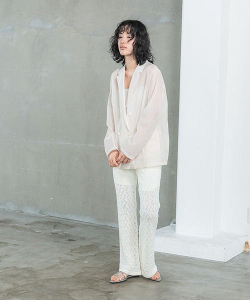 LEPSIM(レプシィム)の「【FOR I SERIES】透かしニットパンツ 111717(その他パンツ・レディース・オフホワイト/ブラック・FREE)」の15枚目の写真