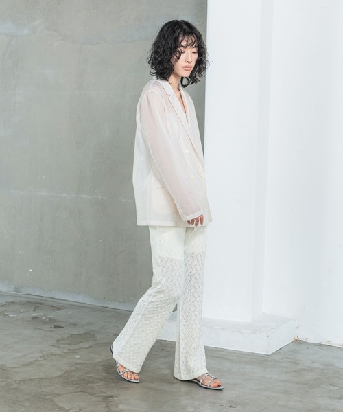 LEPSIM(レプシィム)の「【FOR I SERIES】透かしニットパンツ 111717(その他パンツ・レディース・オフホワイト/ブラック・FREE)」の16枚目の写真